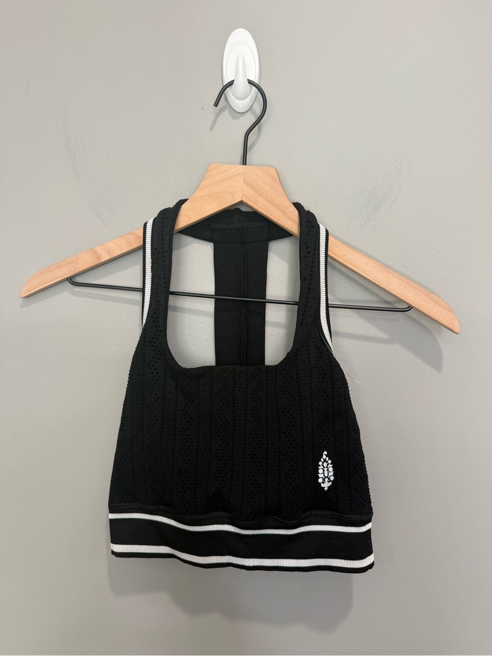 FP Movement Advantage Set Top Black White Sports Bra XS/S